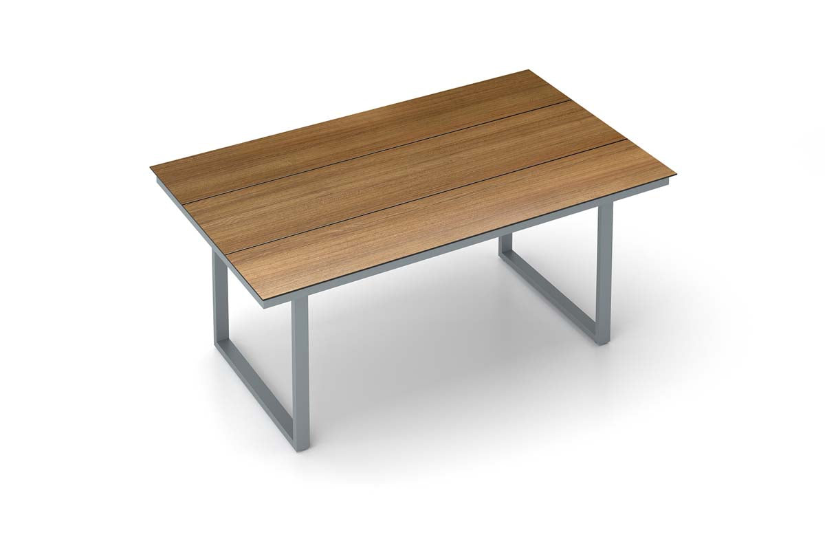 KETTLER SKATE HPL Gartentisch, Größe und Gestell wählbar, Teakholzoptik