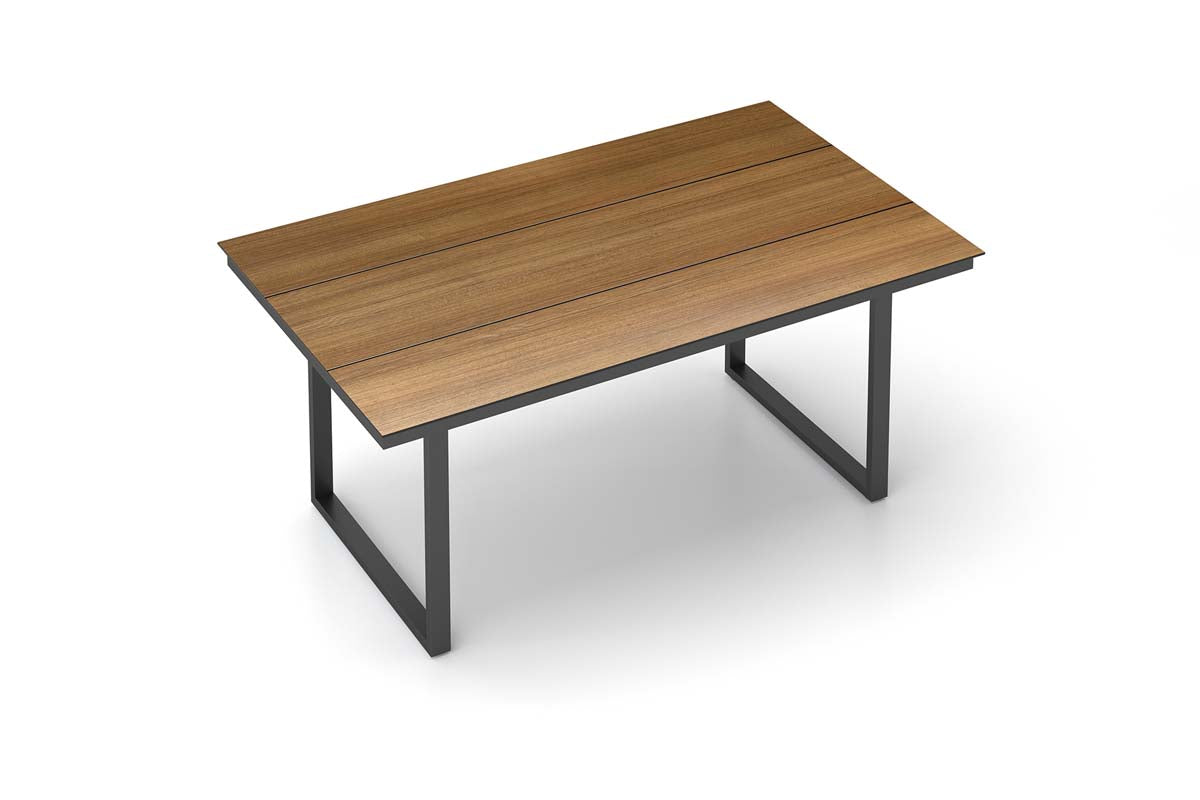 KETTLER SKATE HPL Gartentisch, Größe und Gestell wählbar, Teakholzoptik