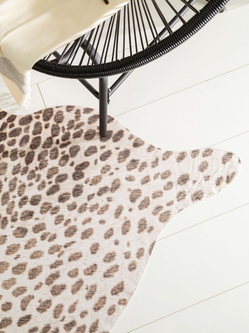 Kunstfell Teppich Rodeo 150x190 cm Beige / Braun