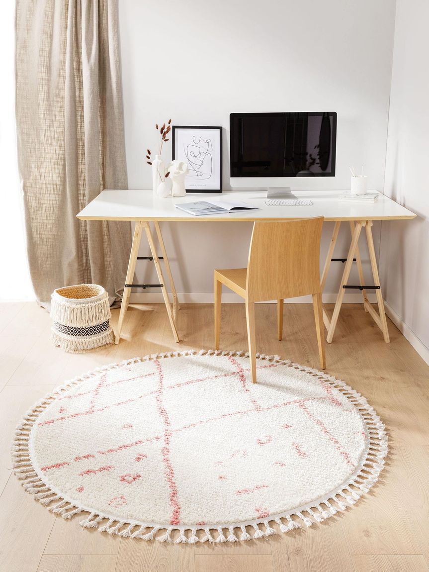 Teppich rund Bosse Ø 150 cm rund Rosa