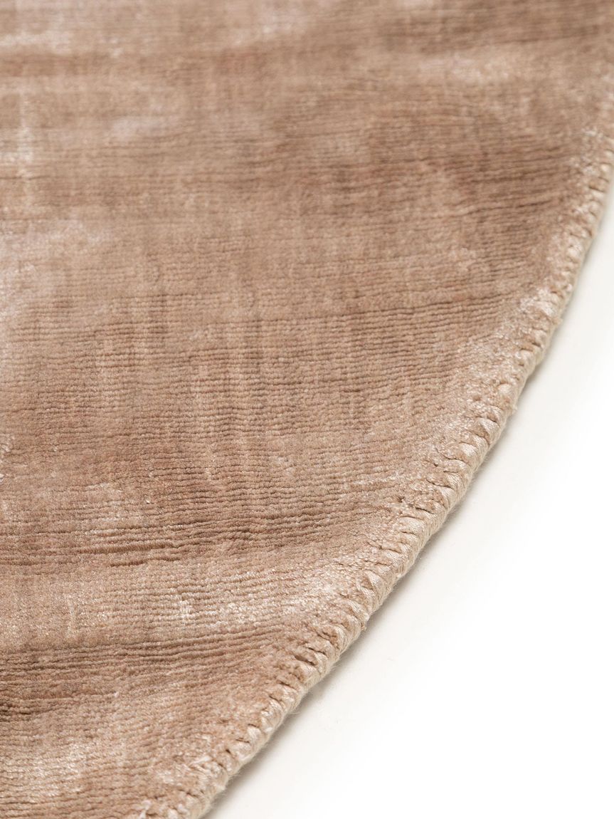 Viskoseteppich rund Nela Taupe