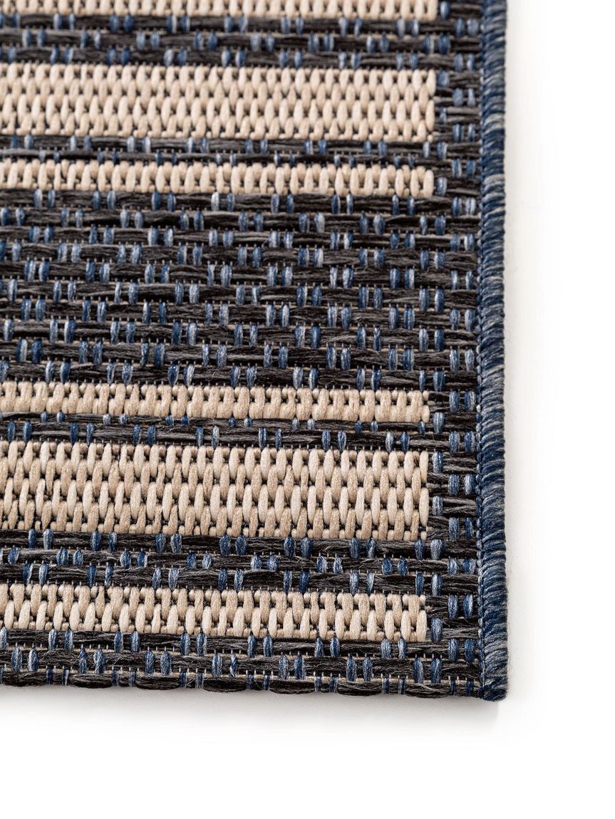 In- & Outdoor Teppich River Beige / Blau