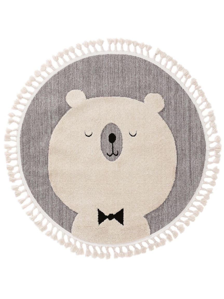 Kinderteppich Momo Ø 120 cm rund Grau
