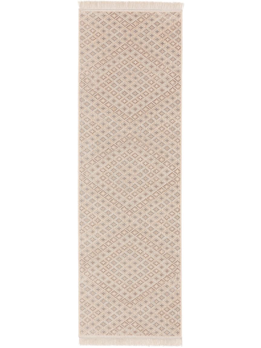 Läufer Folk 80x250 cm Beige / Blau