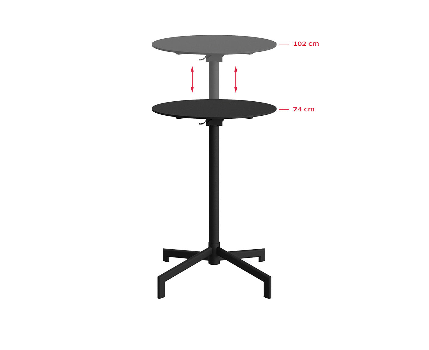 Versa Outdoor Bistrotisch / Bartisch Ø60 cm, klappbar