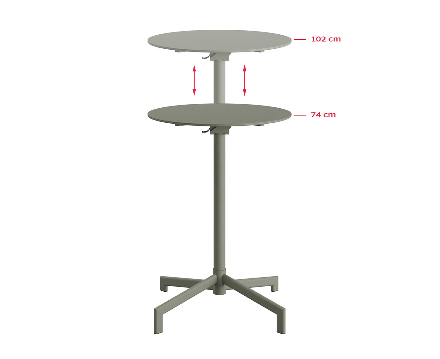 Versa Outdoor Bistrotisch / Bartisch Ø60 cm, klappbar