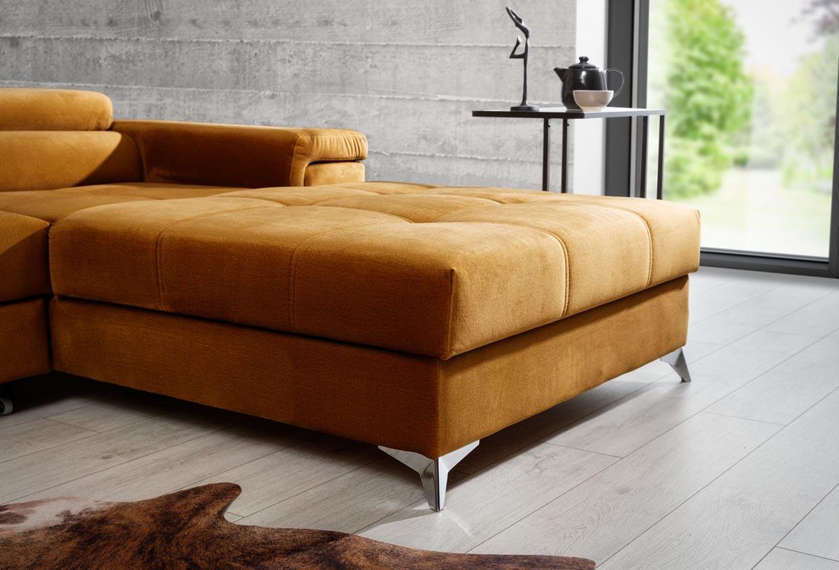 Ricardo Ecksofa 280 x 205 cm Grau (Samt)