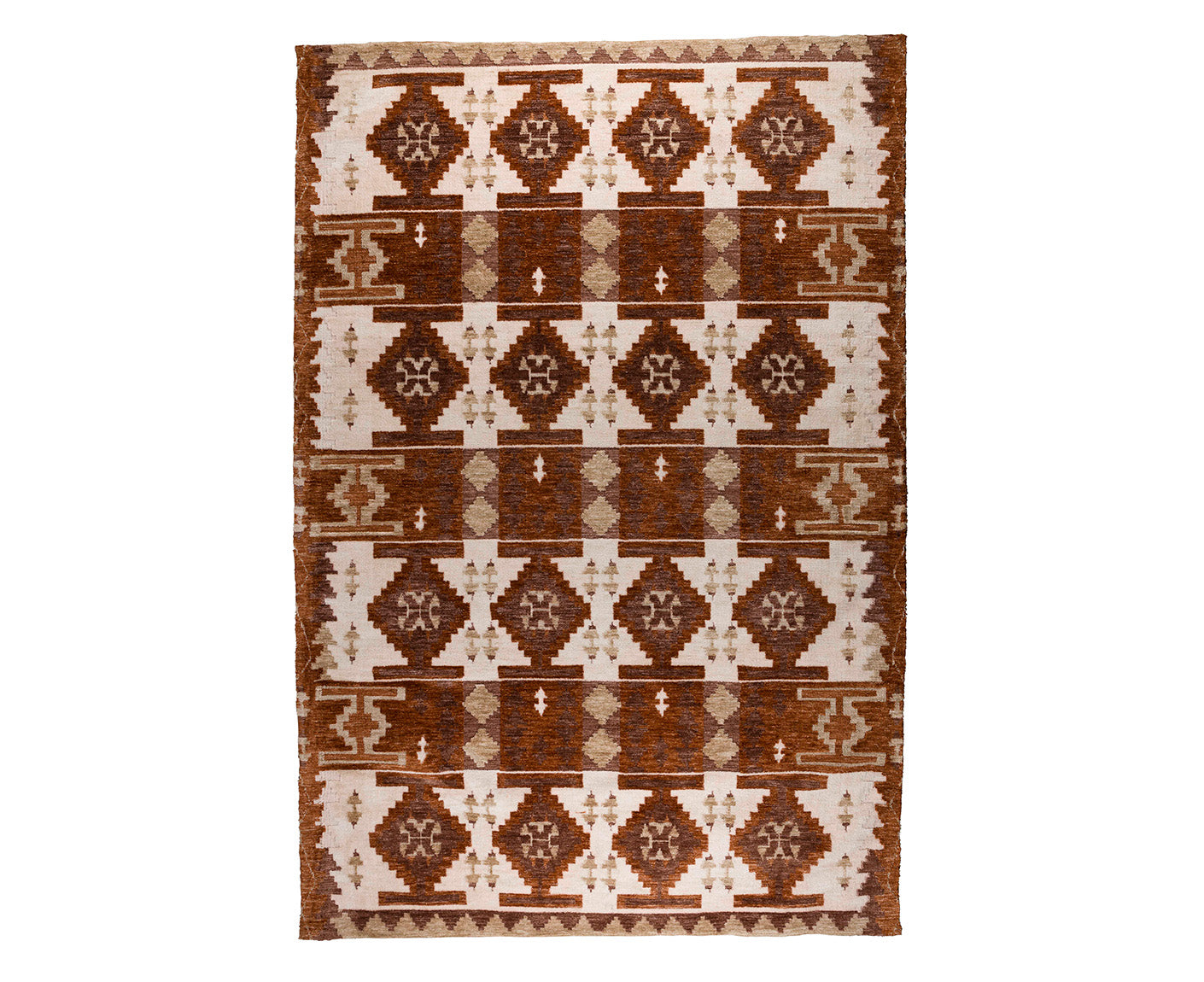 Maron Teppich Retro-Design