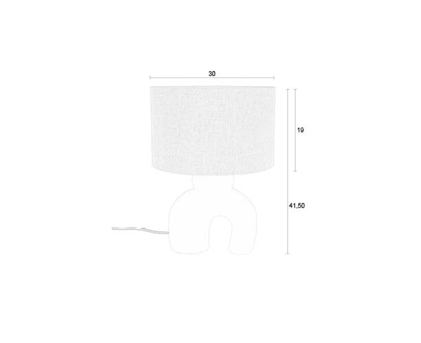 Bibi Tischleuchte Lampe Weiß Keramik