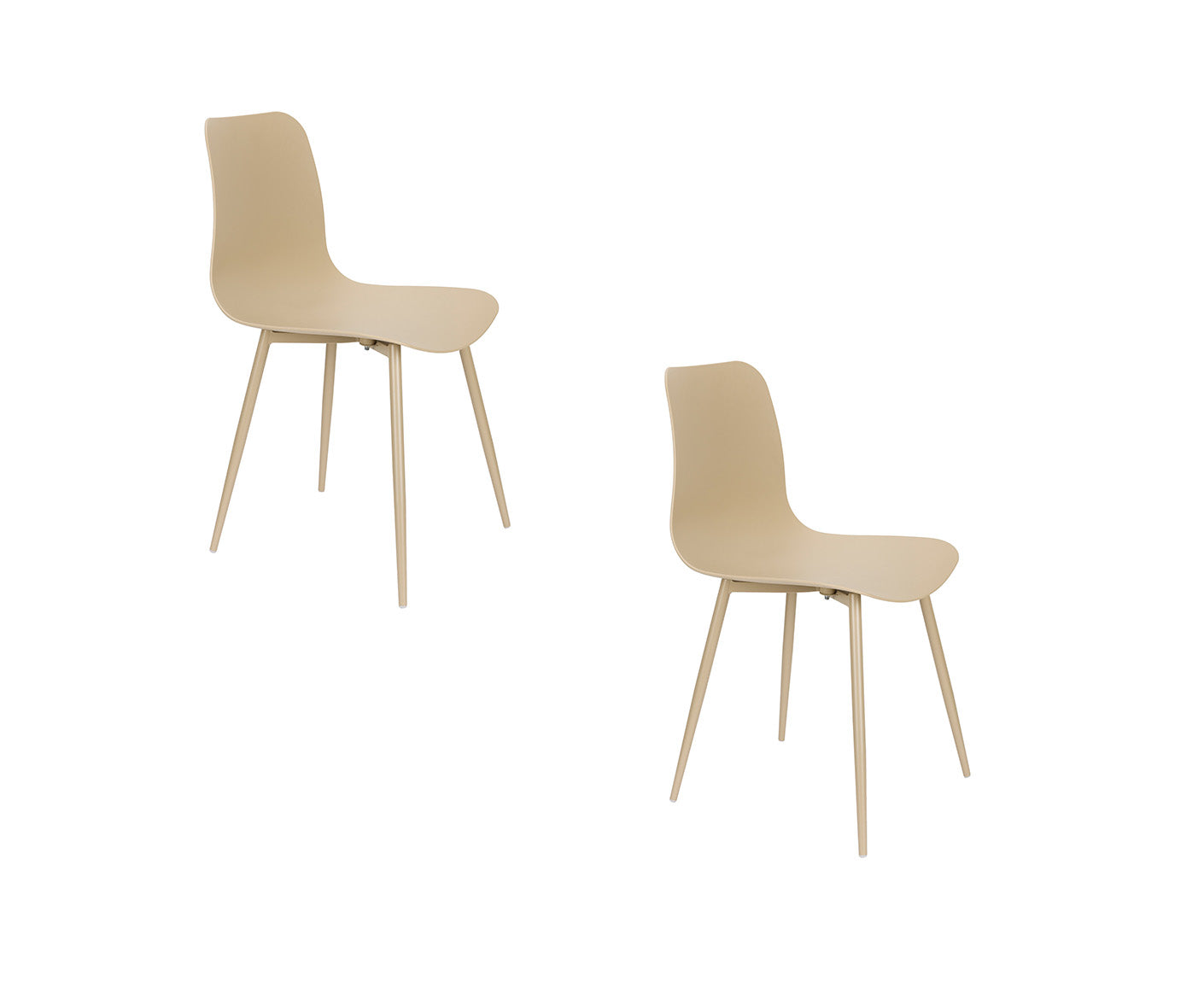 Leon Stuhl Beige 2er Set