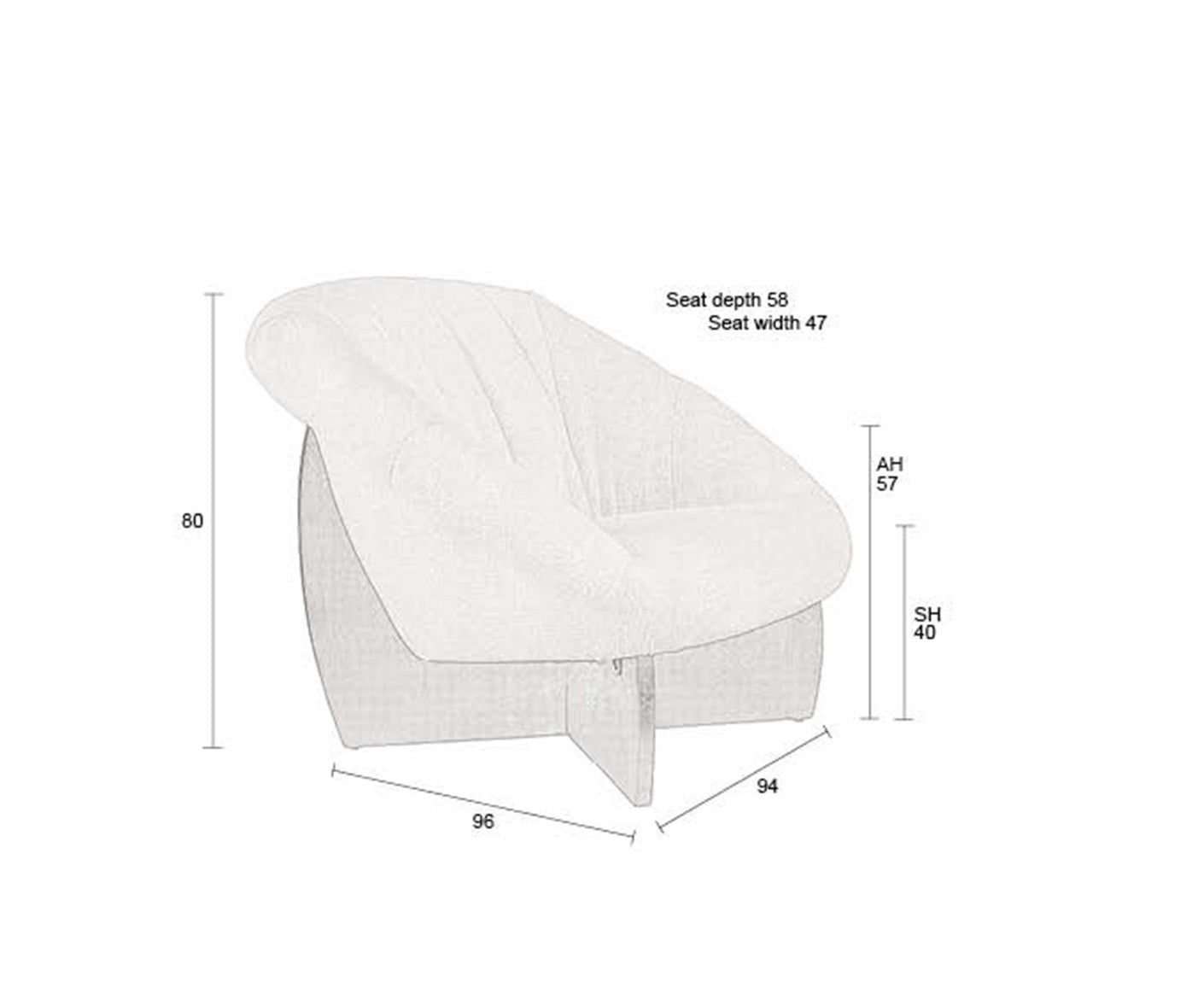 Emilius Loungesessel Beige