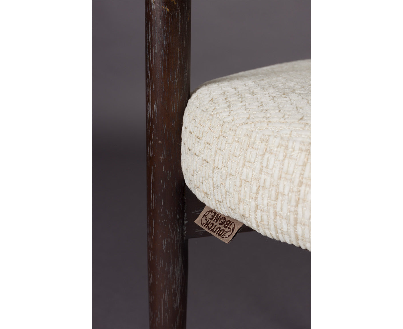 Selma Armlehnenstuhl Bouclé Weiß