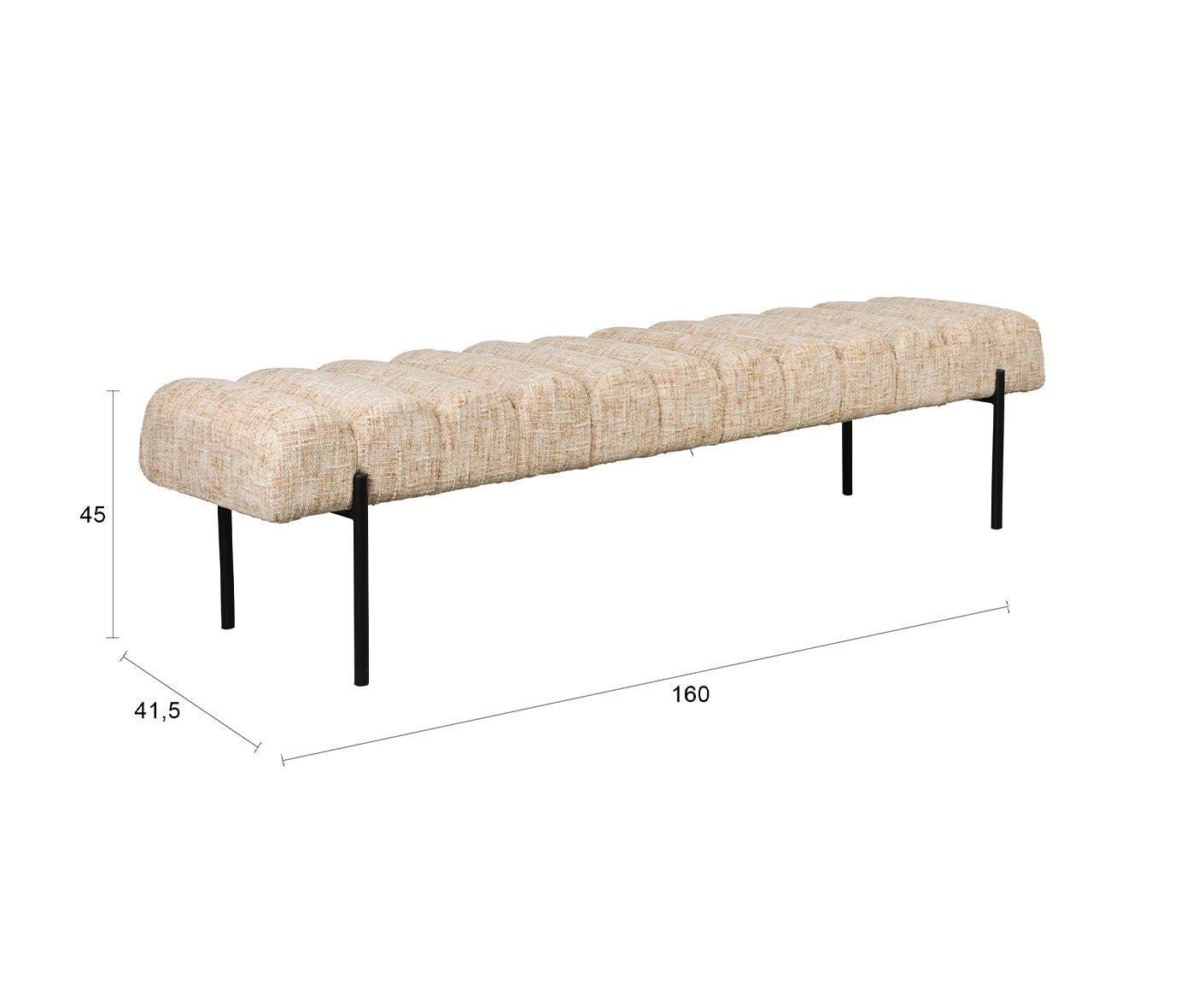 Jethro Sitzbank Webstoff Beige