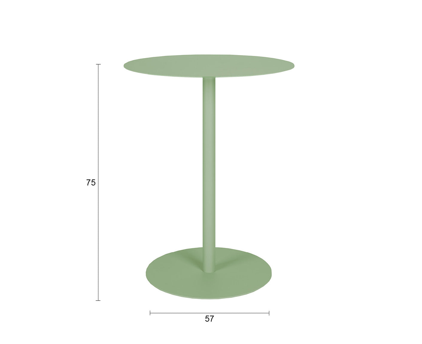 Snow Bistro-Tisch Braun Ø 57 cm