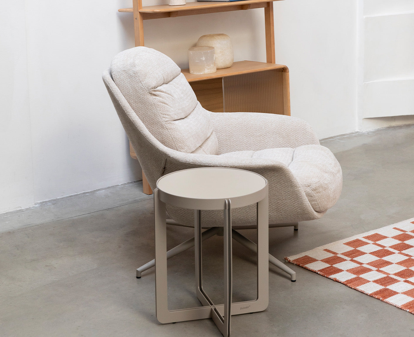 Philly Loungesessel drehbar, Beige