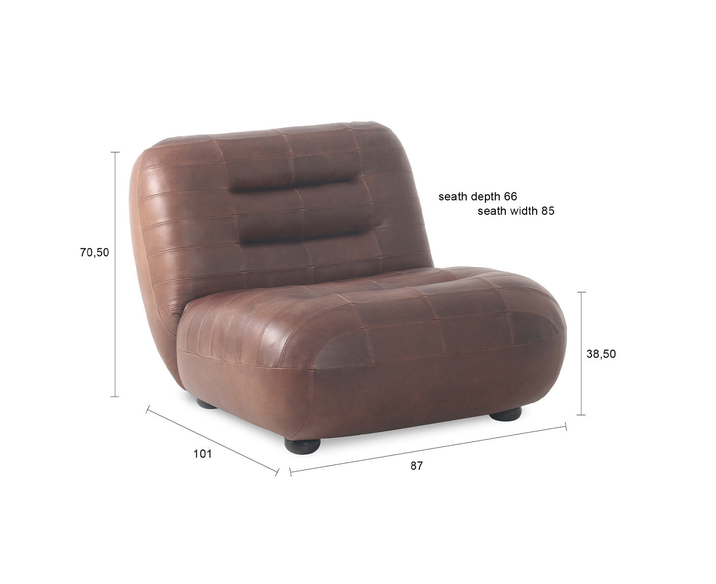 Wyatt Loungesessel Echtleder