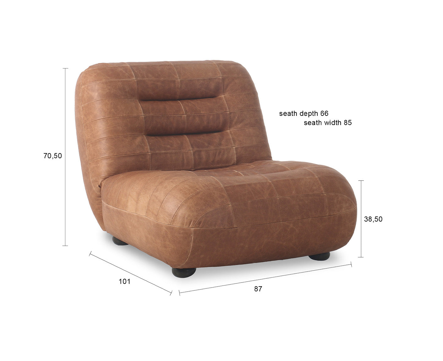 Wyatt Loungesessel Echtleder