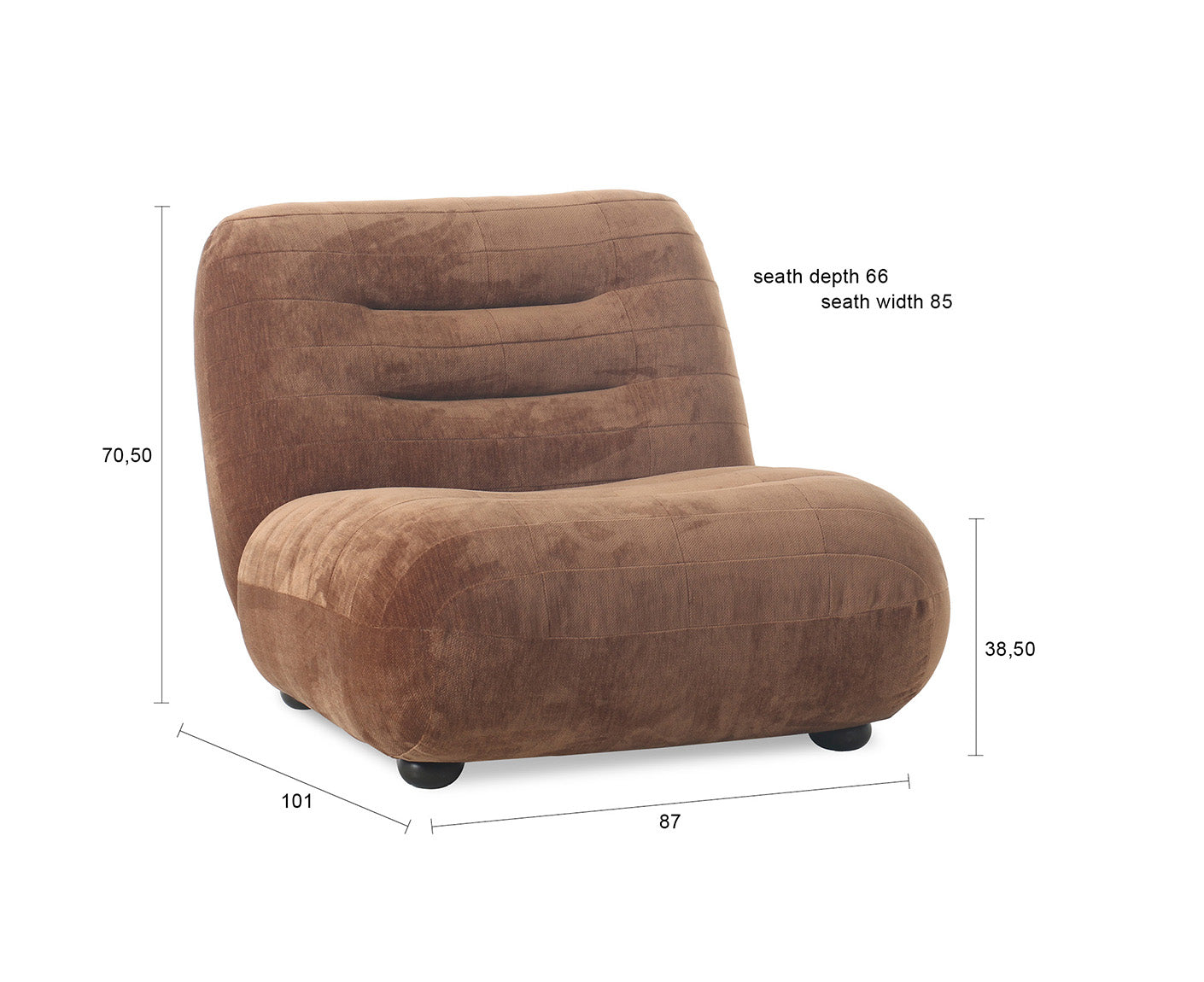 Wyatt Loungesessel Velours