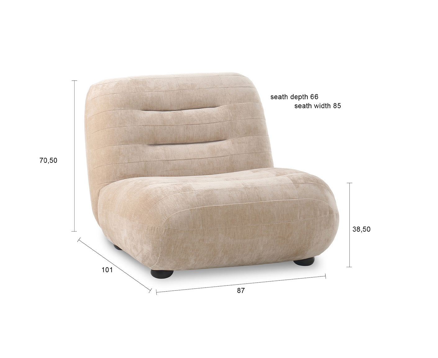 Wyatt Loungesessel Velours