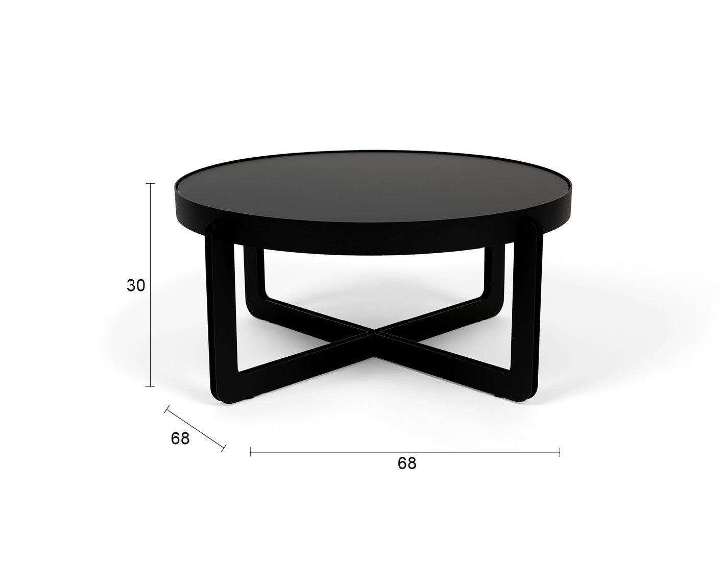 Centre Couchtisch Rund Ø 68 cm