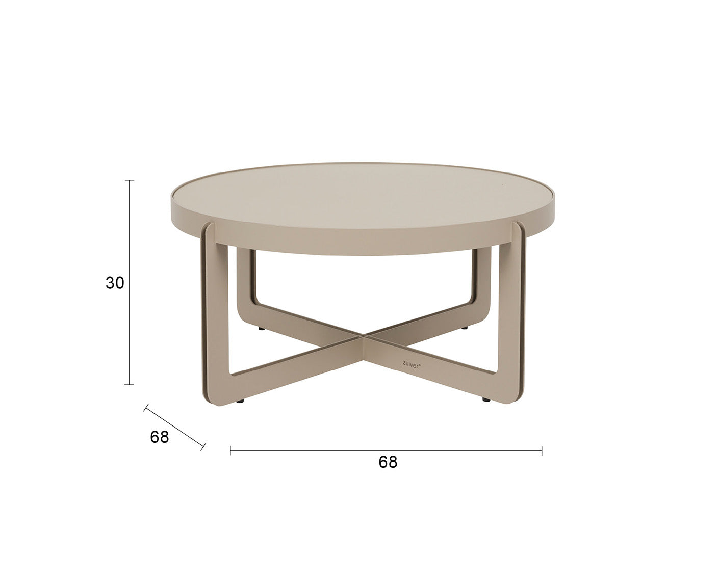 Centre Couchtisch Rund Ø 68 cm