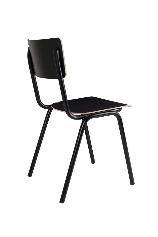 Back to School 4-er Set Stühle mit HPL-Deckschicht Schwarz