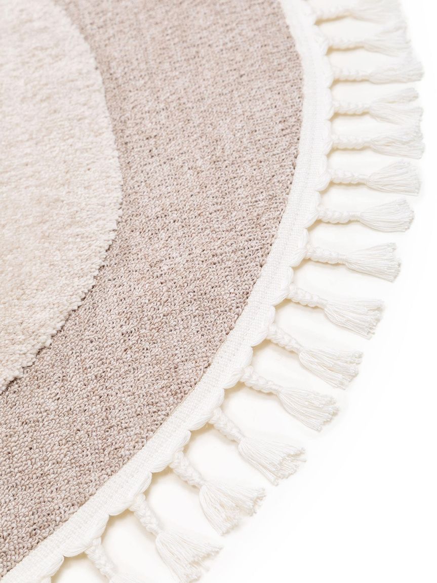 Kinderteppich Momo Ø 120 cm rund Beige