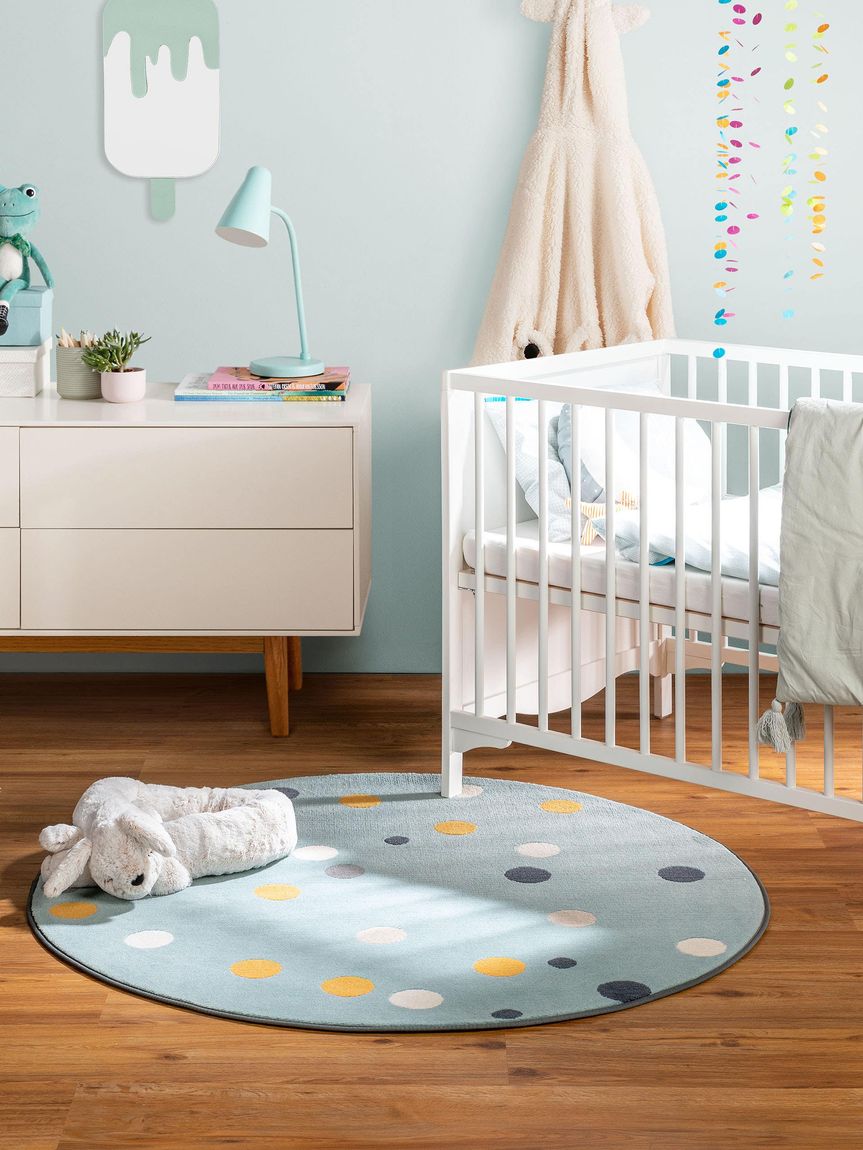 Kinderteppich rund Juno Ø 120 cm rund Bunt / Blau