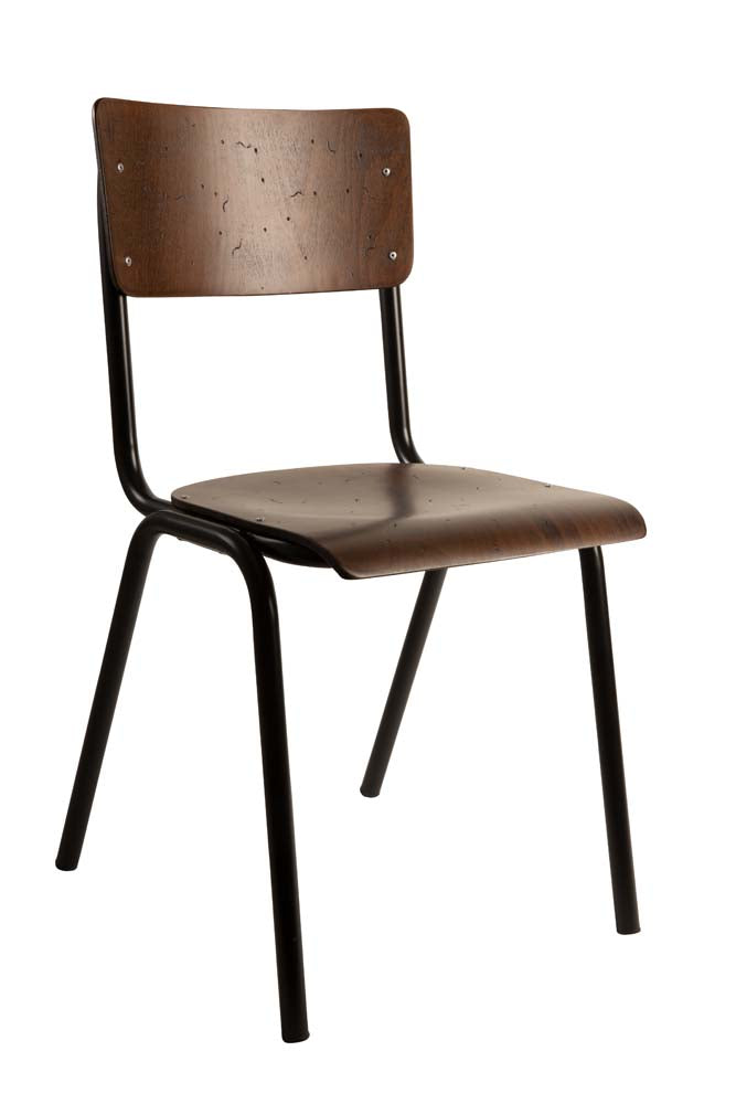 Scuola 4-er Set Stühle Braun (Walnuss)