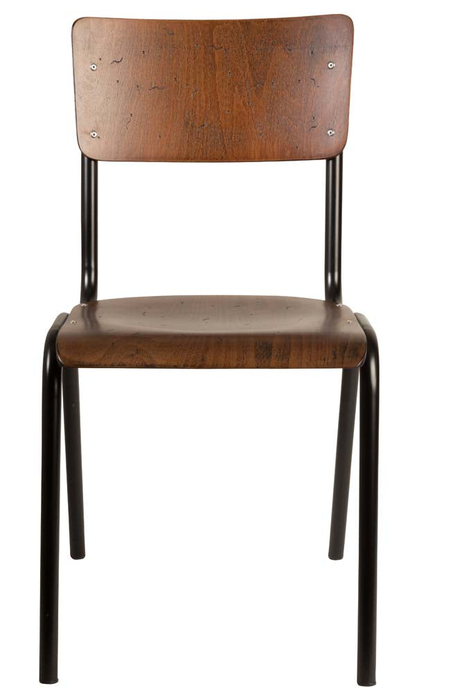 Scuola 4-er Set Stühle Braun (Walnuss)