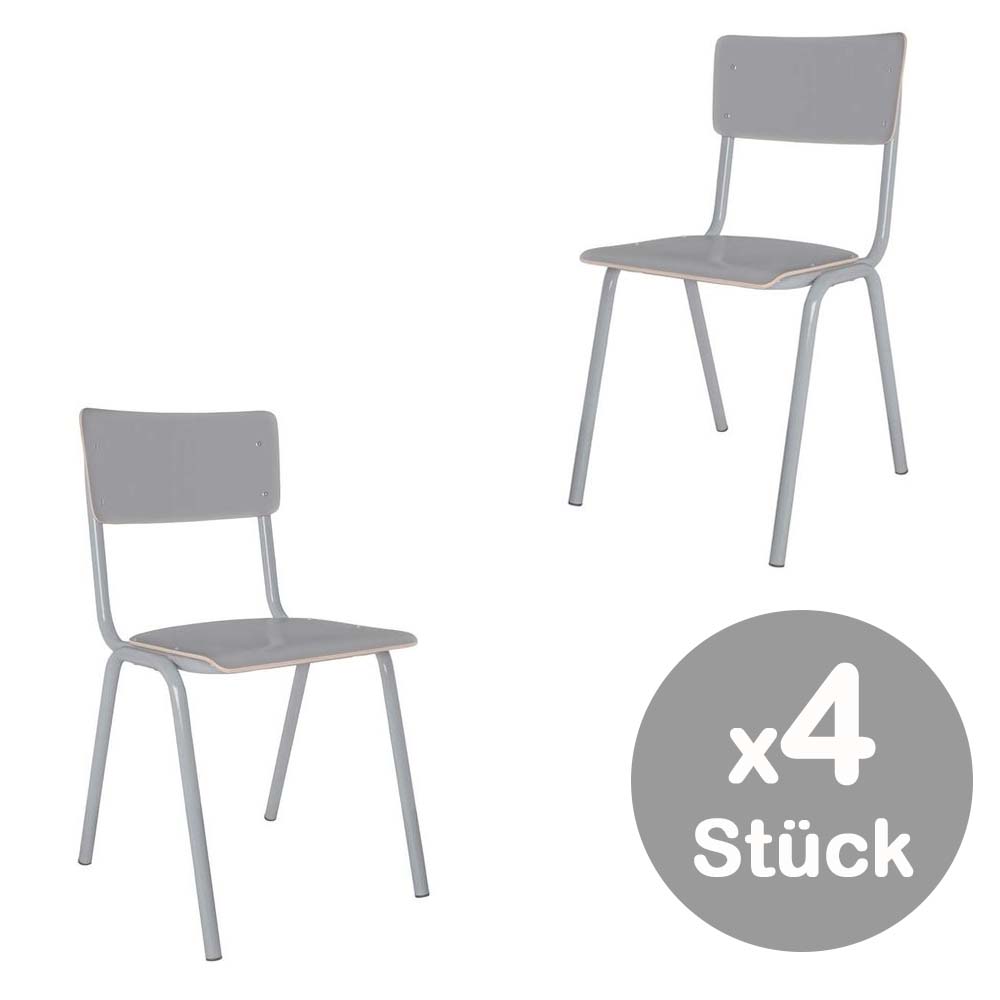 Back to School 4er Set Stühle mit HPL Deckschicht
