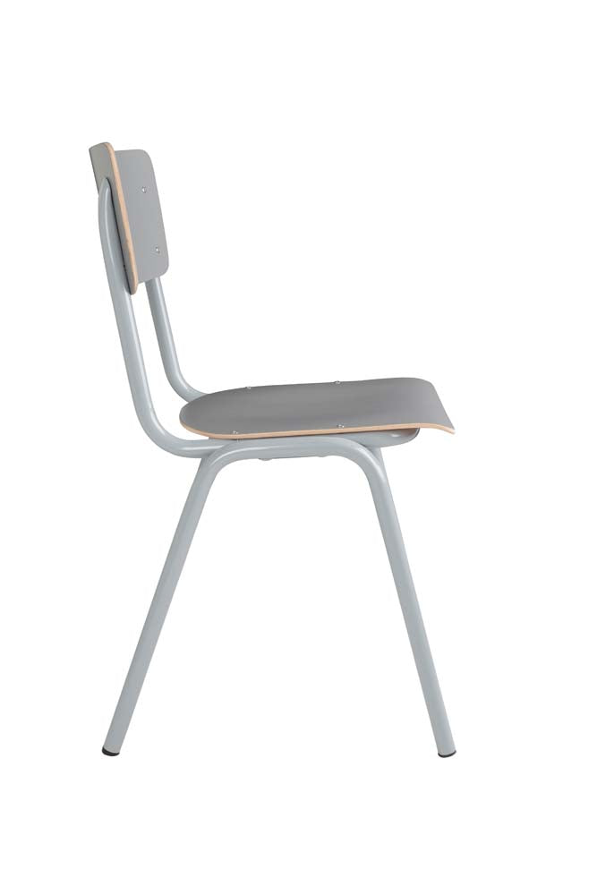 Back to School 4-er Set Stühle mit HPL-Deckschicht Grau