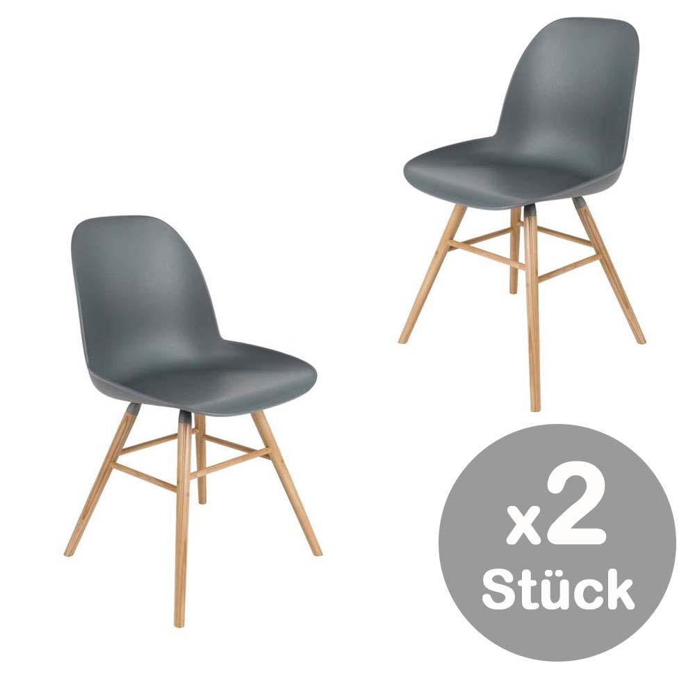 Albert Kuip 2er Set Stühle Holzgestell