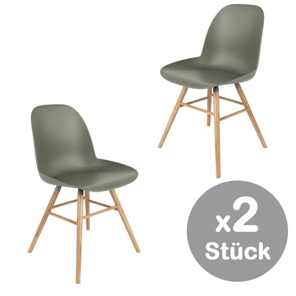 Albert Kuip 2er Set Stühle Holzgestell