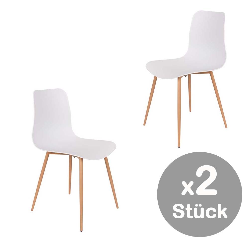 Leon 2-er Set Stühle Weiß
