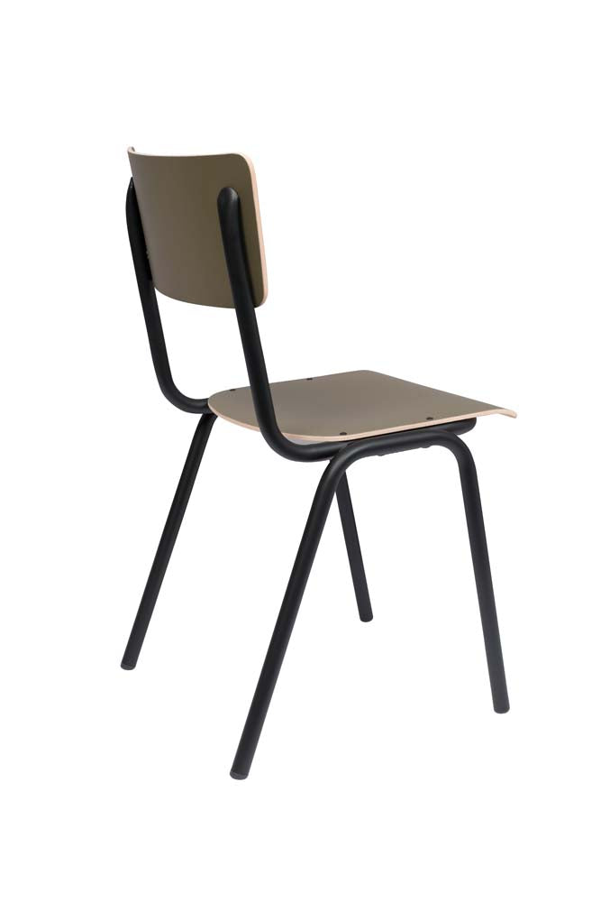 Back to School 4-er Set Stühle mit HPL-Deckschicht Olivgrün