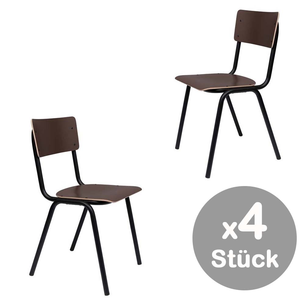 Back to School 4er Set Stühle mit HPL Deckschicht