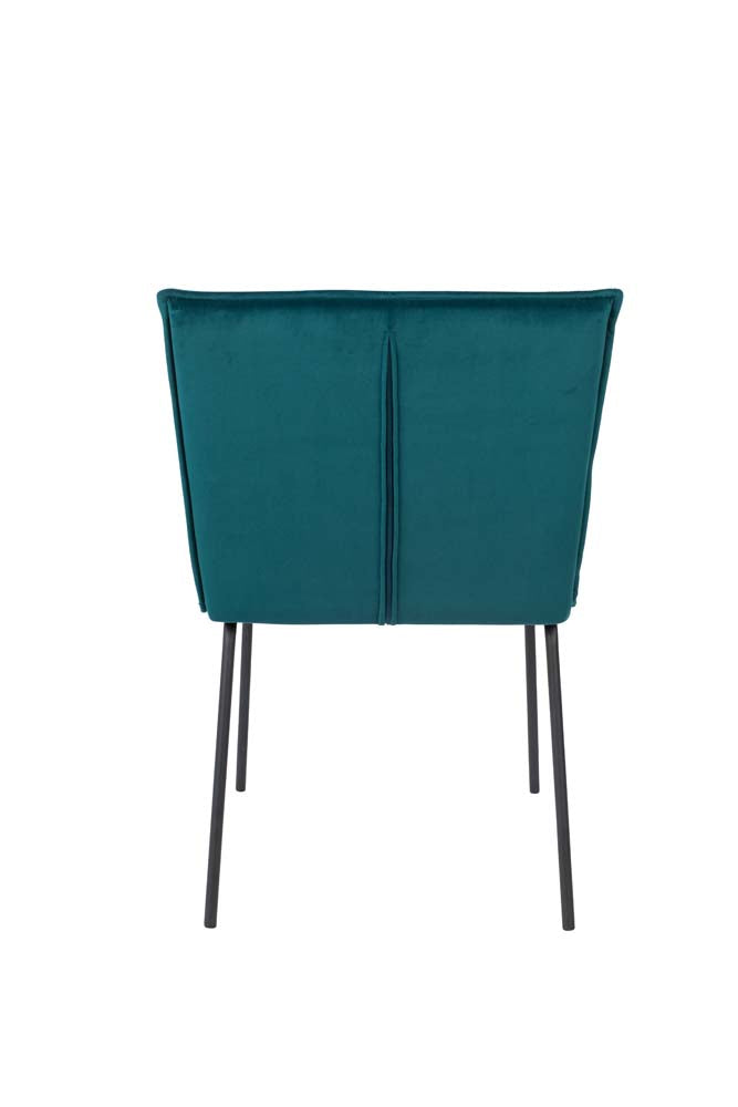 Floke 2-er Set Stühle mit Samtbezug Blau