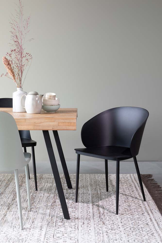 Gigi 2-er Set Stühle Schwarz