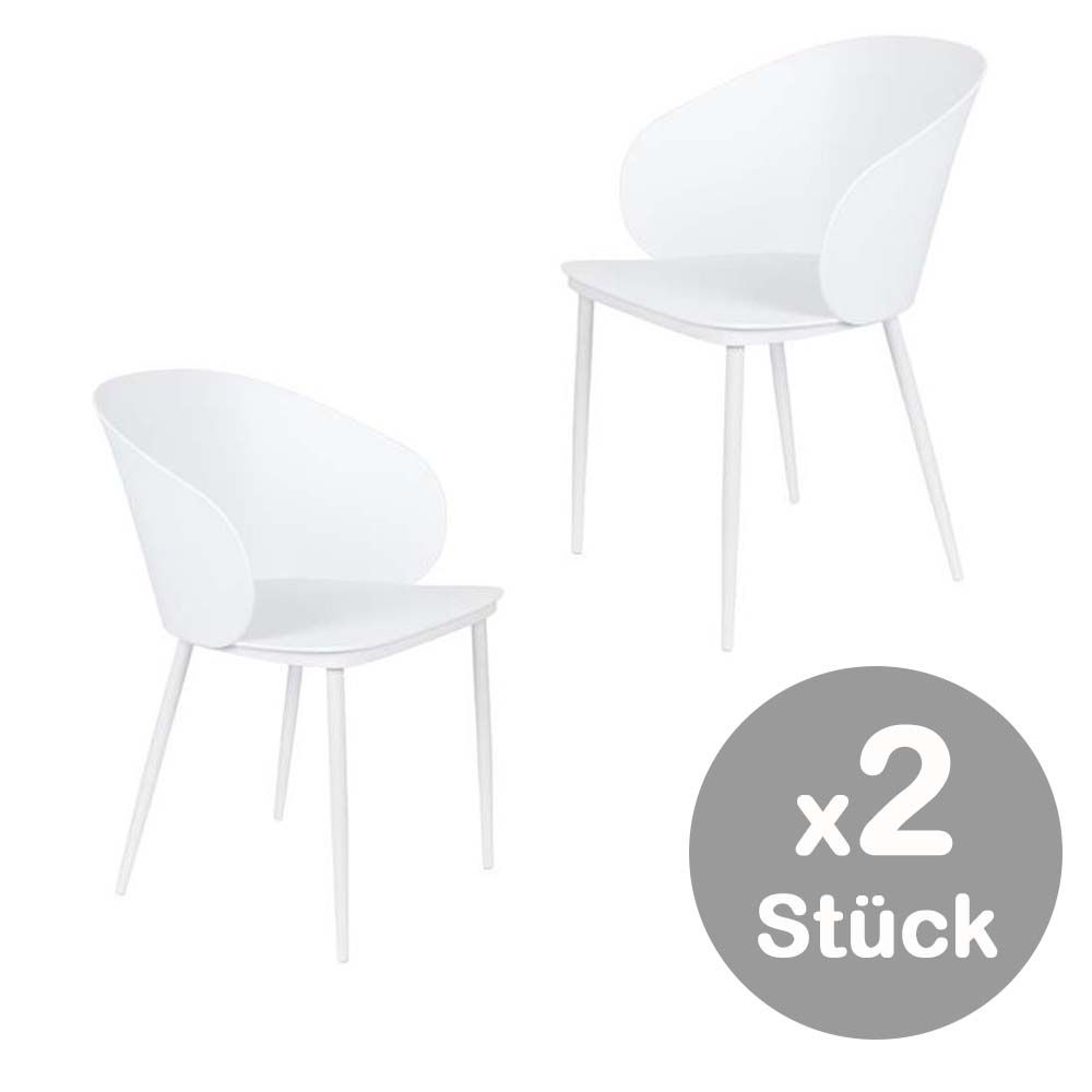 Gigi 2-er Set Stühle Weiß