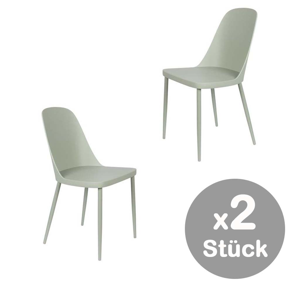 Pip 2er Set Stühle Kunststoffschale
