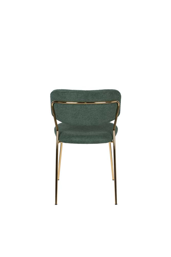 Jolien 2-er Set Stühle Gold / Dunkelgrün