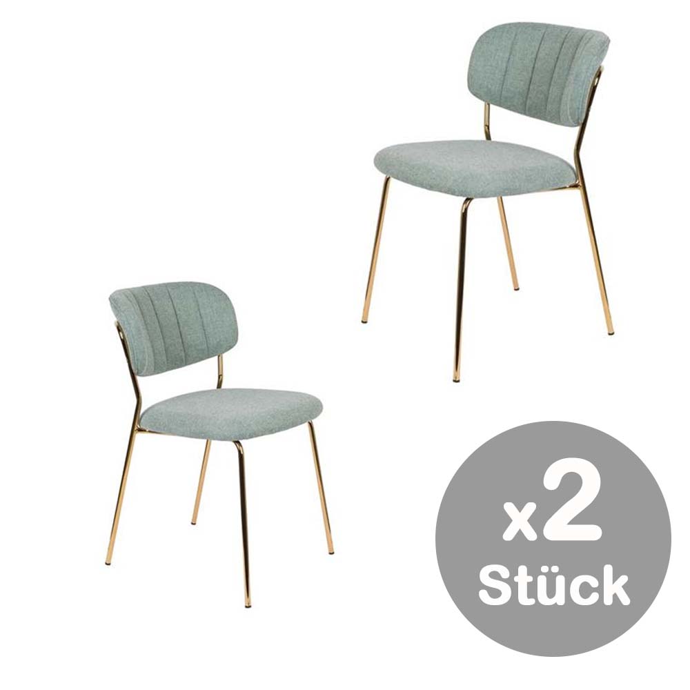 Jolien 2er Set Stühle Gold