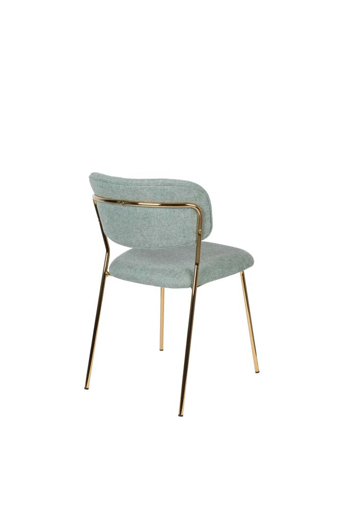 Jolien 2-er Set Stühle Gold / Hellgrün