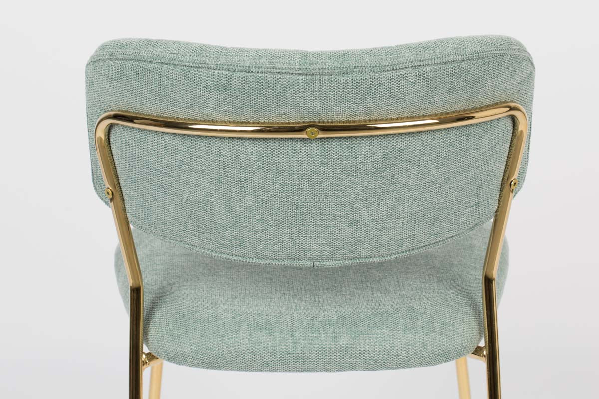 Jolien 2-er Set Stühle Gold / Hellgrün