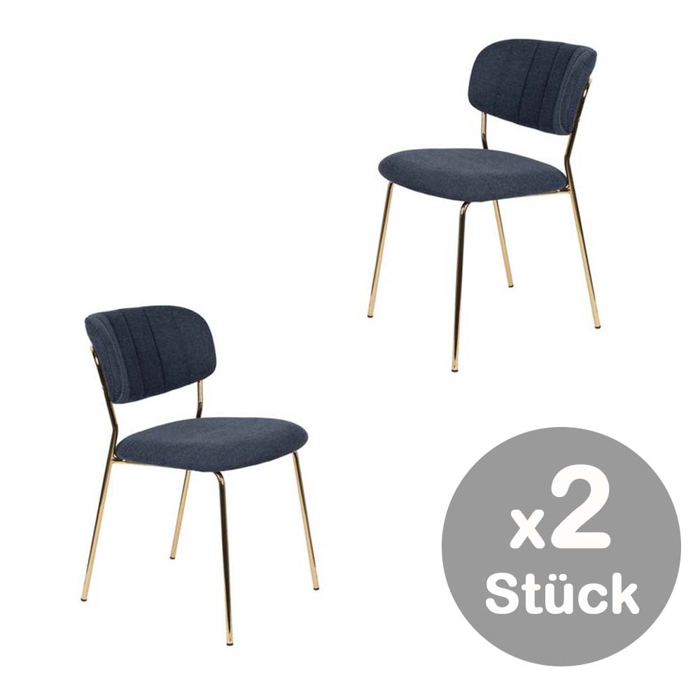 Jolien 2er Set Stühle Gold