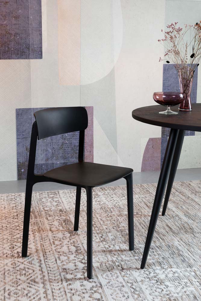 Clive 4-er Set Stühle Schwarz