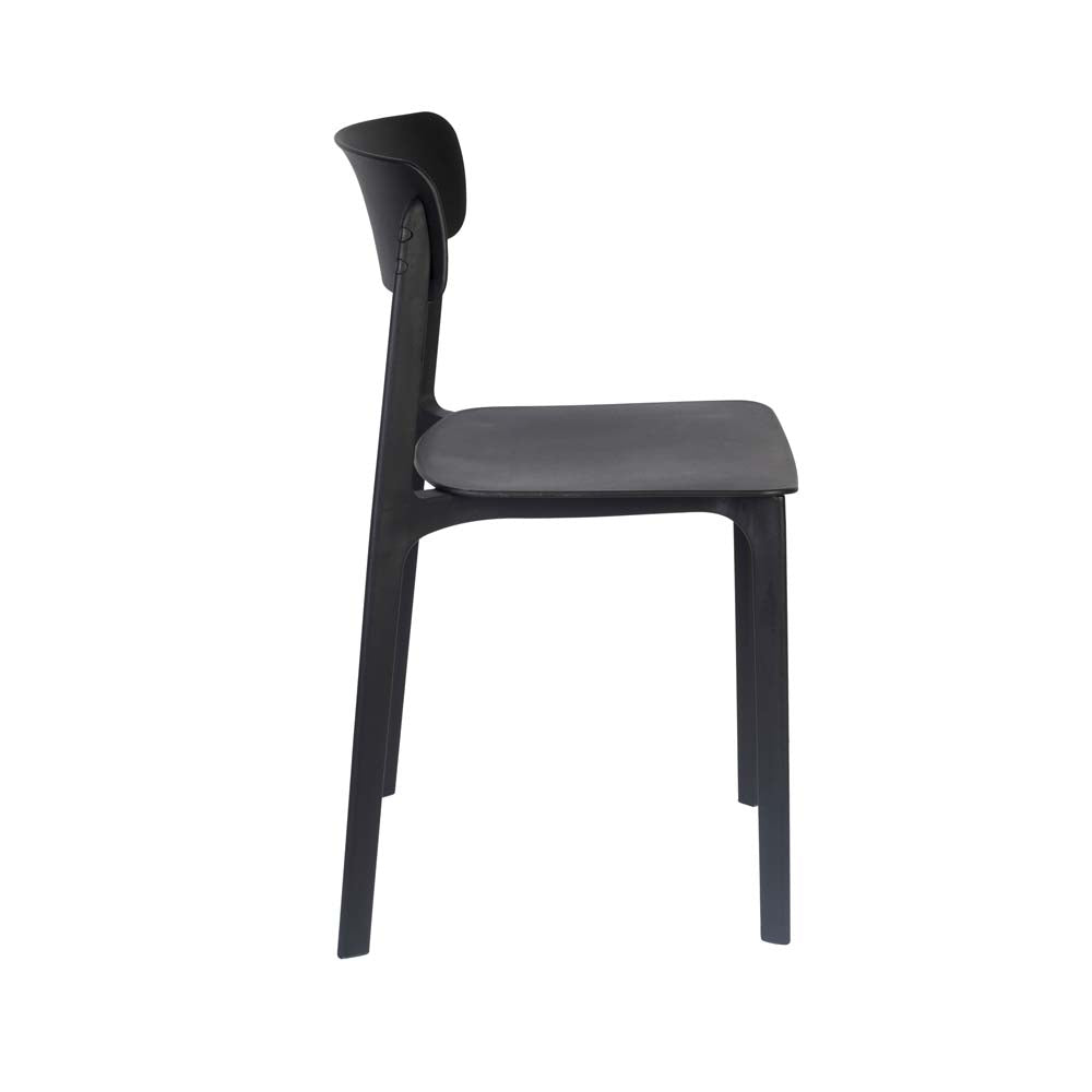 Clive 4-er Set Stühle Schwarz