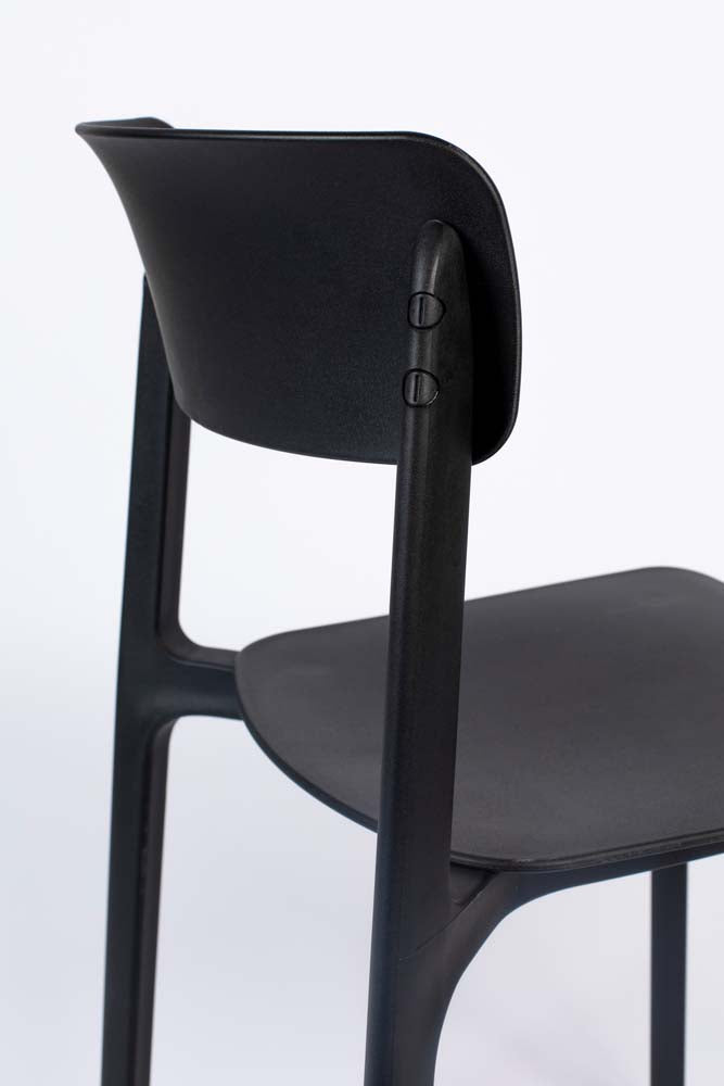 Clive 4-er Set Stühle Schwarz
