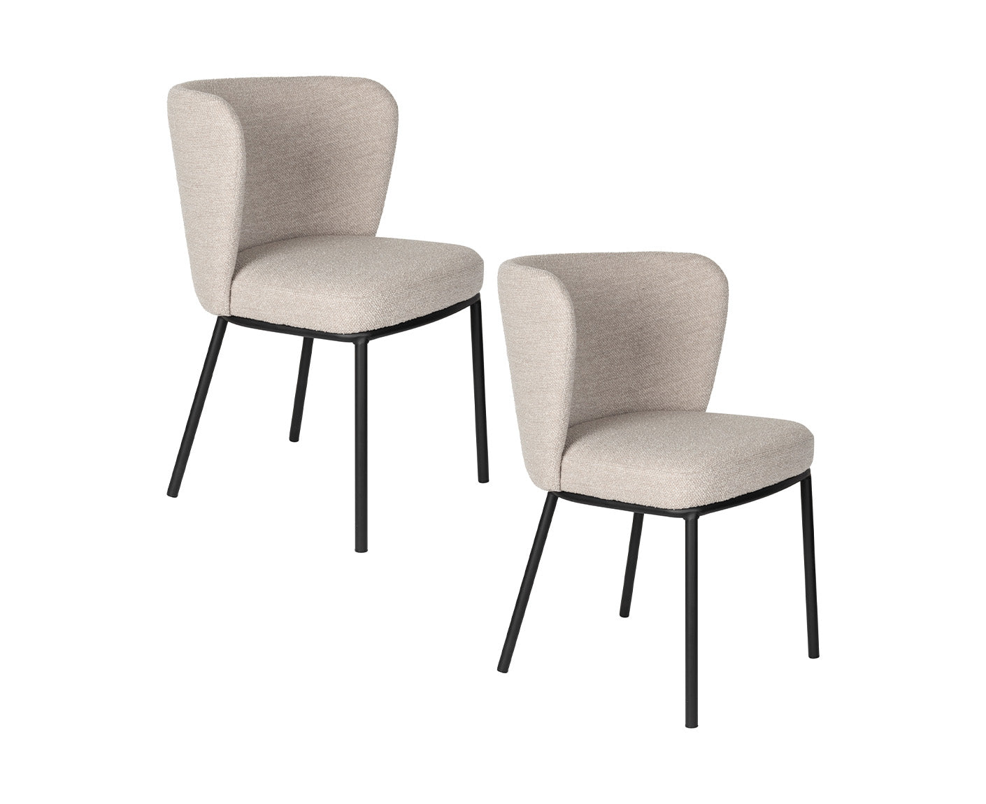 Guus Esszimmerstuhl Bouclé 2er Set